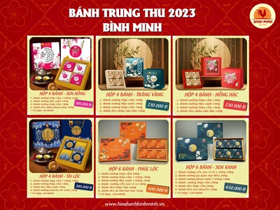 Bánh Trung thu cao cấp - Bộ sưu tập Bánh Trung Thu Bình Minh 2023